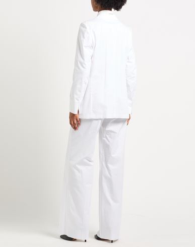 Woman Suit White Size 6 Cotton, Elastane