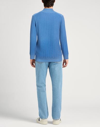 Man Turtleneck Slate blue Size 40 Wool
