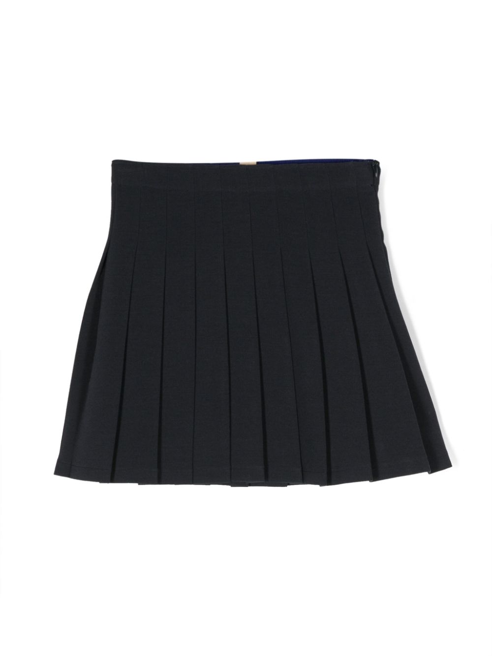 Pleated high-waist miniskirt - Blue
