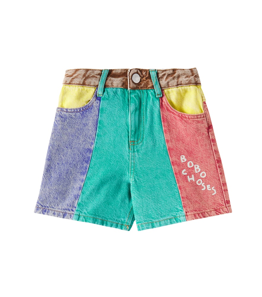 Bobo Choses Colorblocked denim shorts