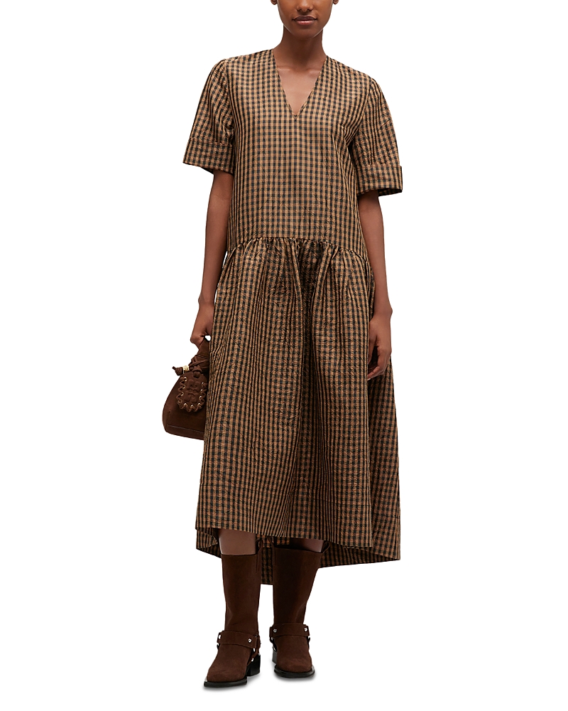 Taffetà Crinckled Skirts Brown