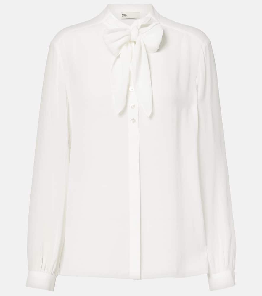 Tie-neck georgette blouse
