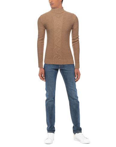 Man Turtleneck Camel Size 42 Acrylic, Wool, Viscose, Alpaca wool