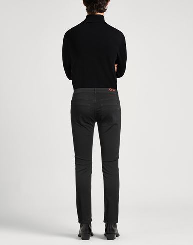 Man Pants Black Size 33 Cotton, Elastomultiester, Elastane