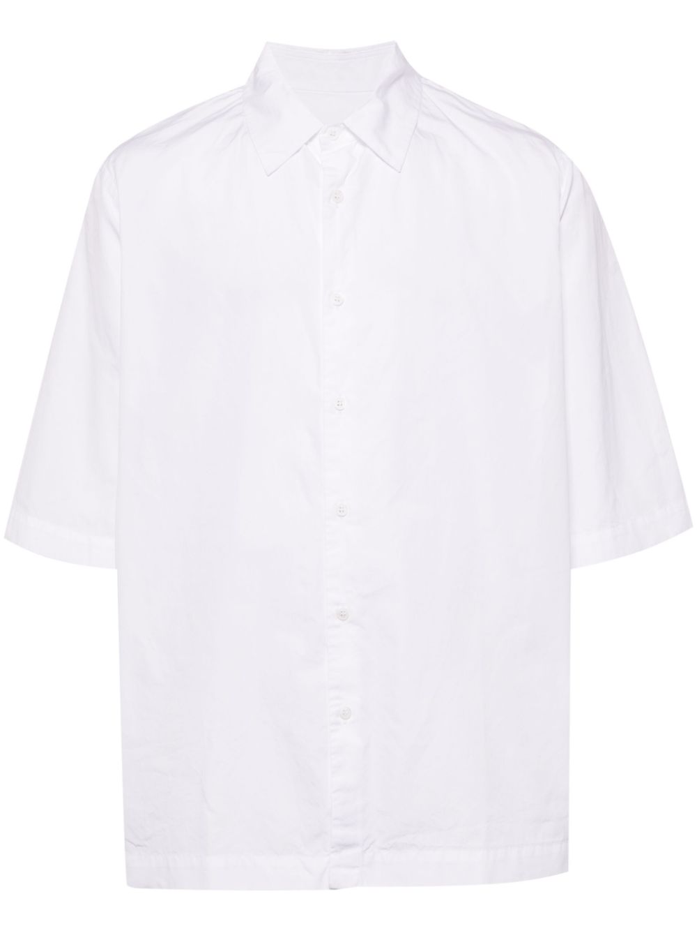 Short-sleeve cotton shirt - White
