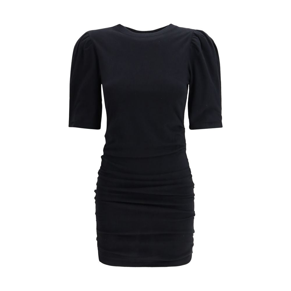 Stretch Cotton Dress — Black