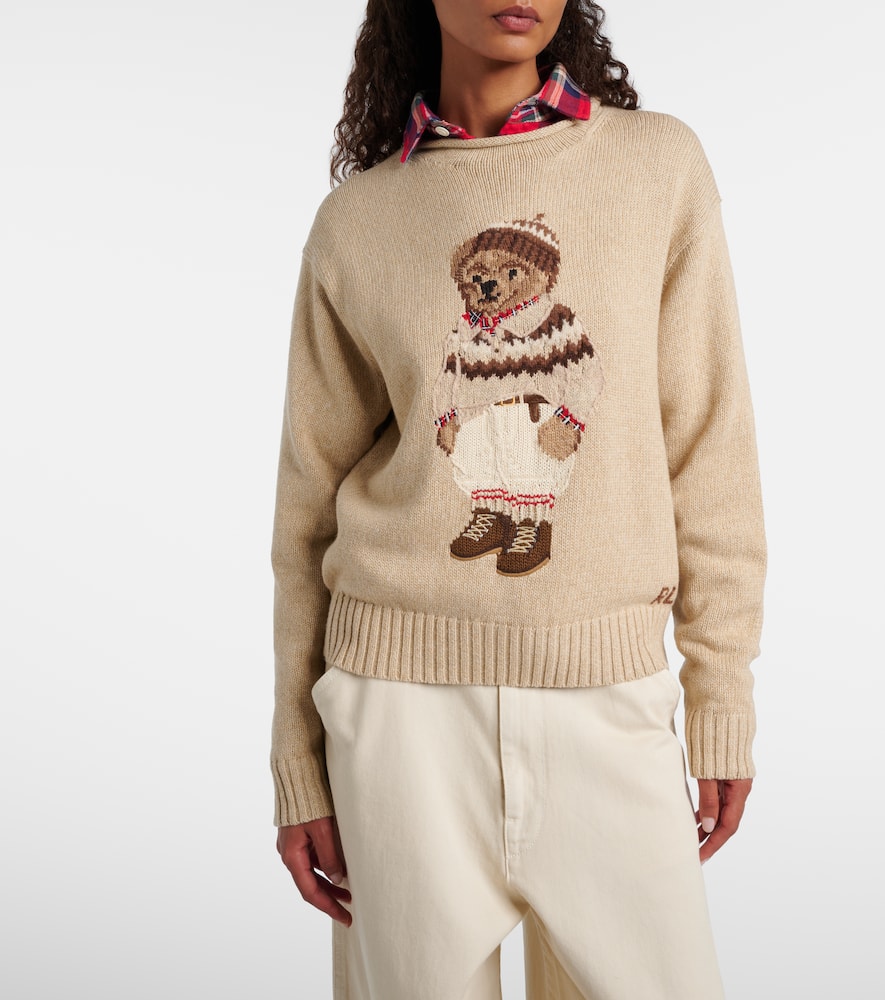 Polo Bear cotton and wool-blend sweater