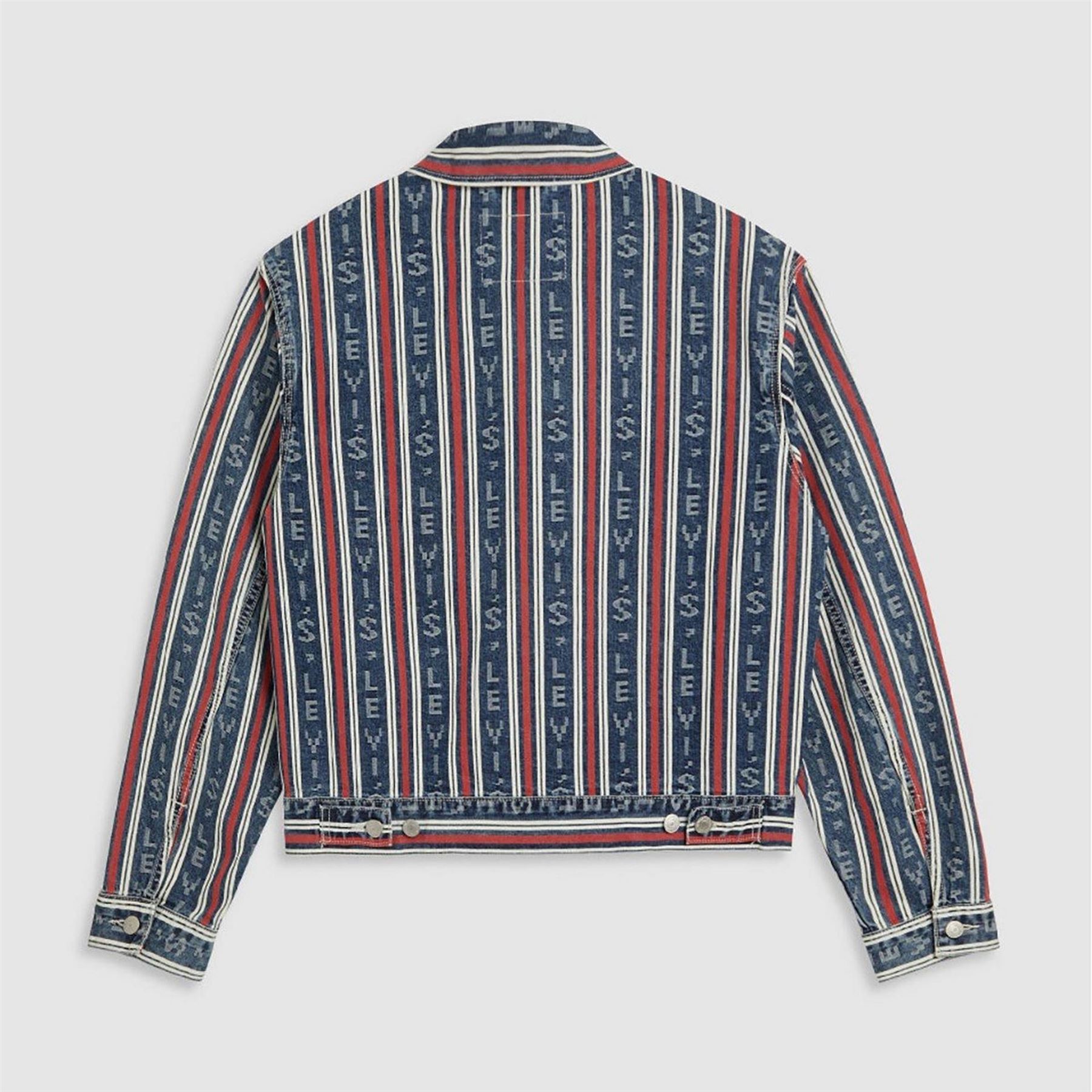 Levi's Mens Levis Vertical Stripe Patterned Denim Jacket in Vintage - Multicolour - X-Sma