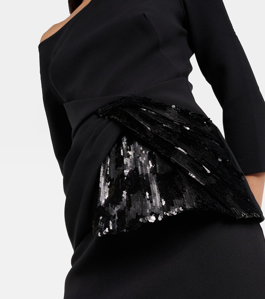 Safiyaa Juah sequined asymmetric crêpe top