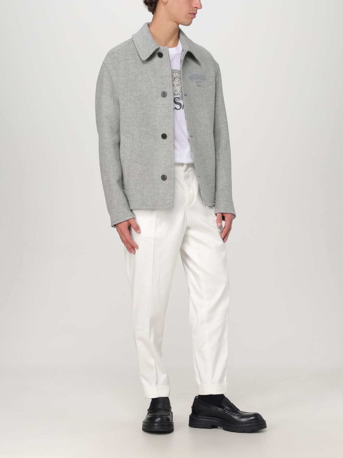 Wool-blend blouson jacket - Grey
