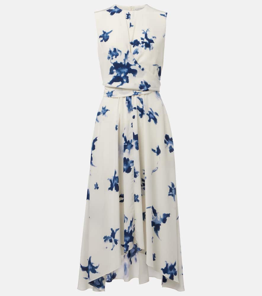 Penny floral silk wrap dress