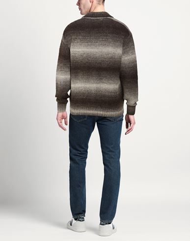 Man Cardigan Grey Size M Wool, Recycled polyester, Recycled nylon