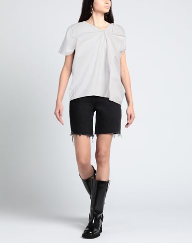 Low Classic Woman Top Ivory Size S Cotton