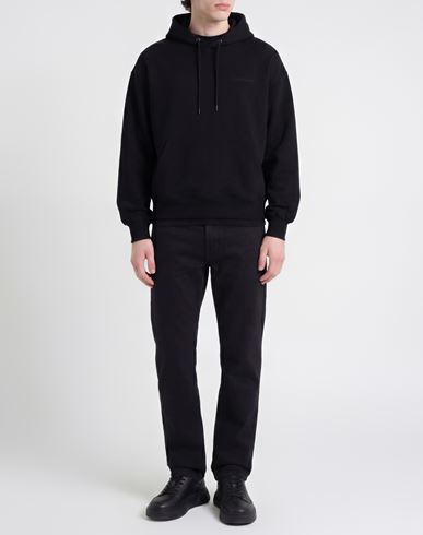 Man Sweatshirt Black Size M Cotton, Polyester