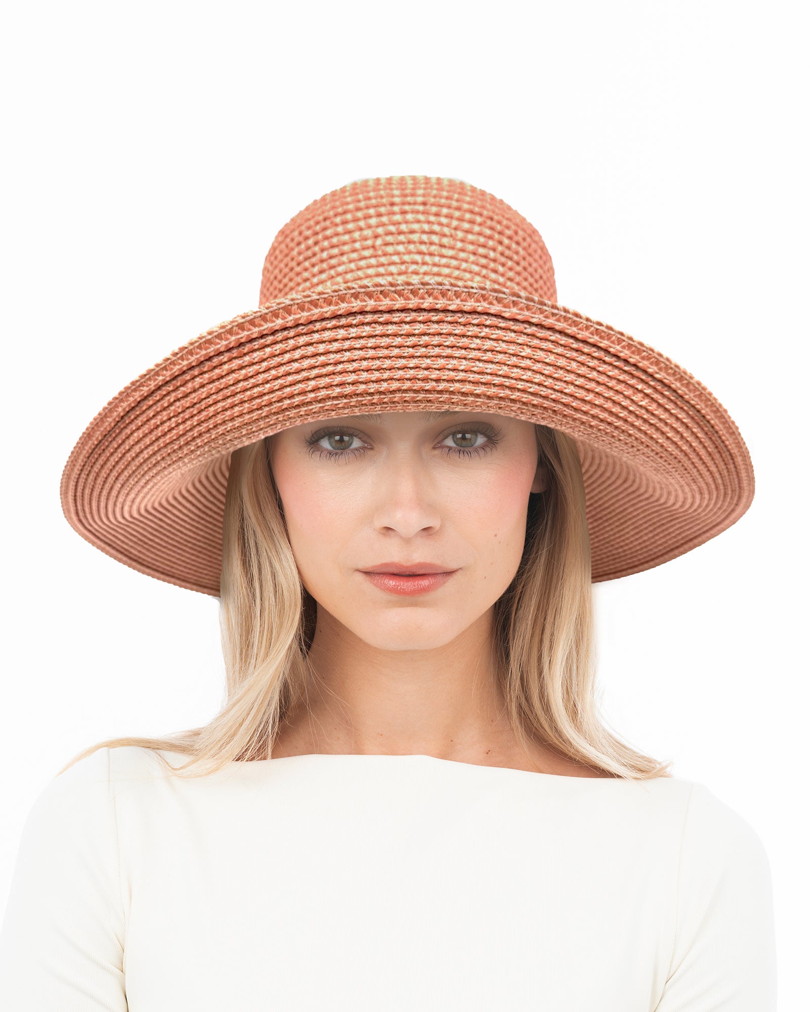 Women's Taupe Squishee Straw Hat