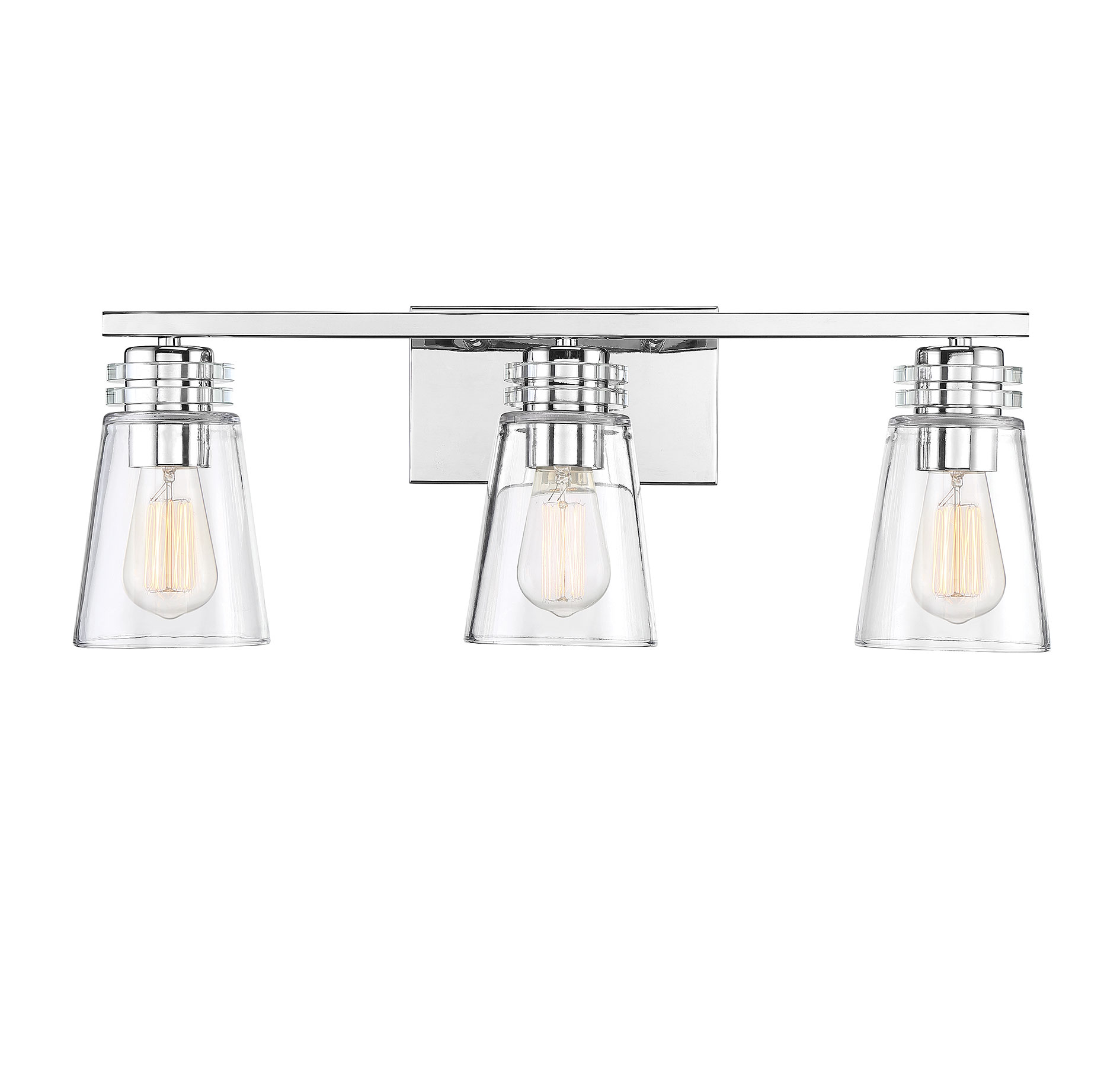 Savoy House Brannon 3 Light Bathroom Vanity Light in Polished Nicke