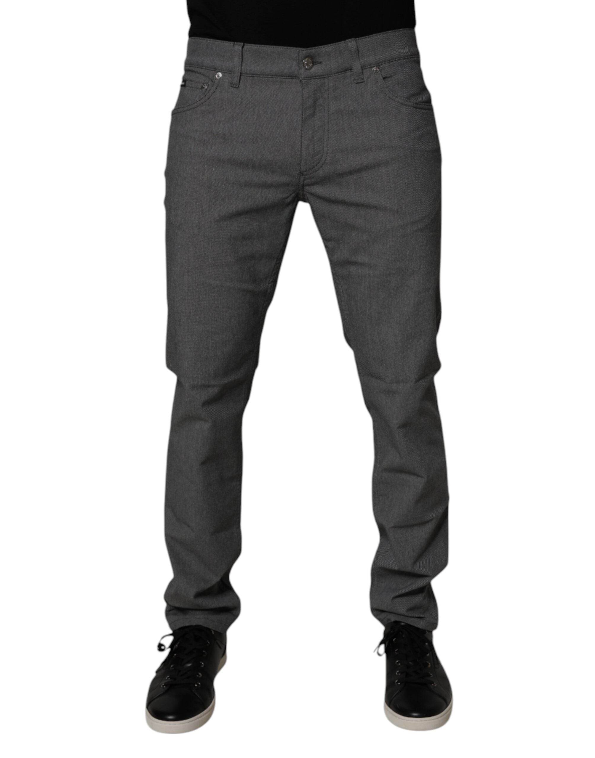 Cotton Stretch Skinny Denim Jeans — Gray