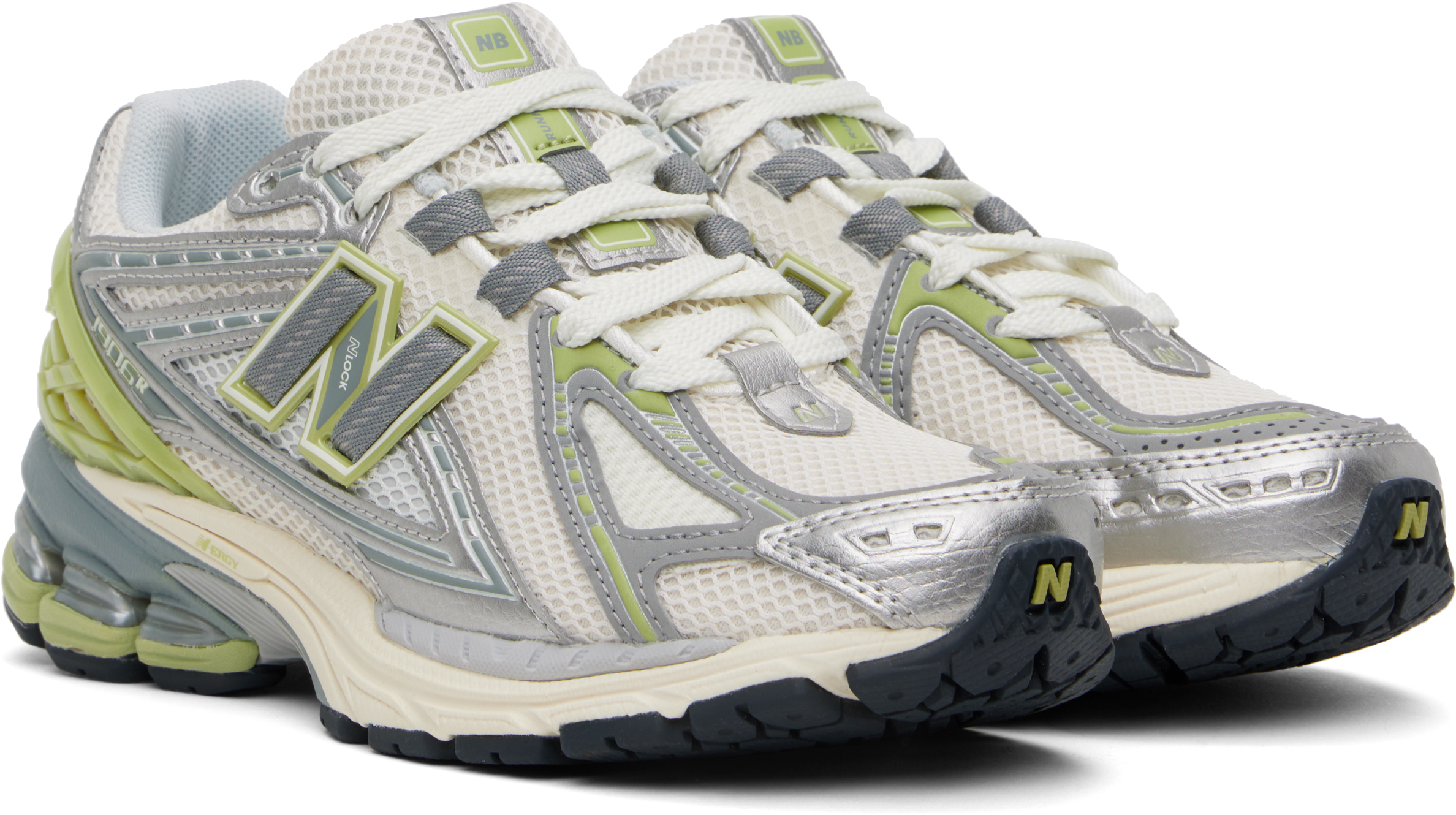New Balance Off-White & Green 1906R Sneakers