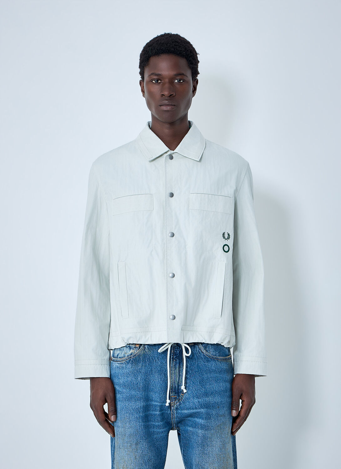 Collared Snap-button Jacket