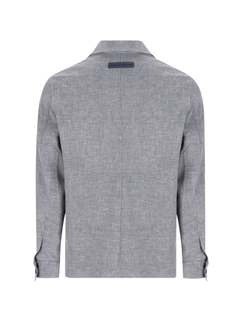 Linen, Wool, And Silk Shirt