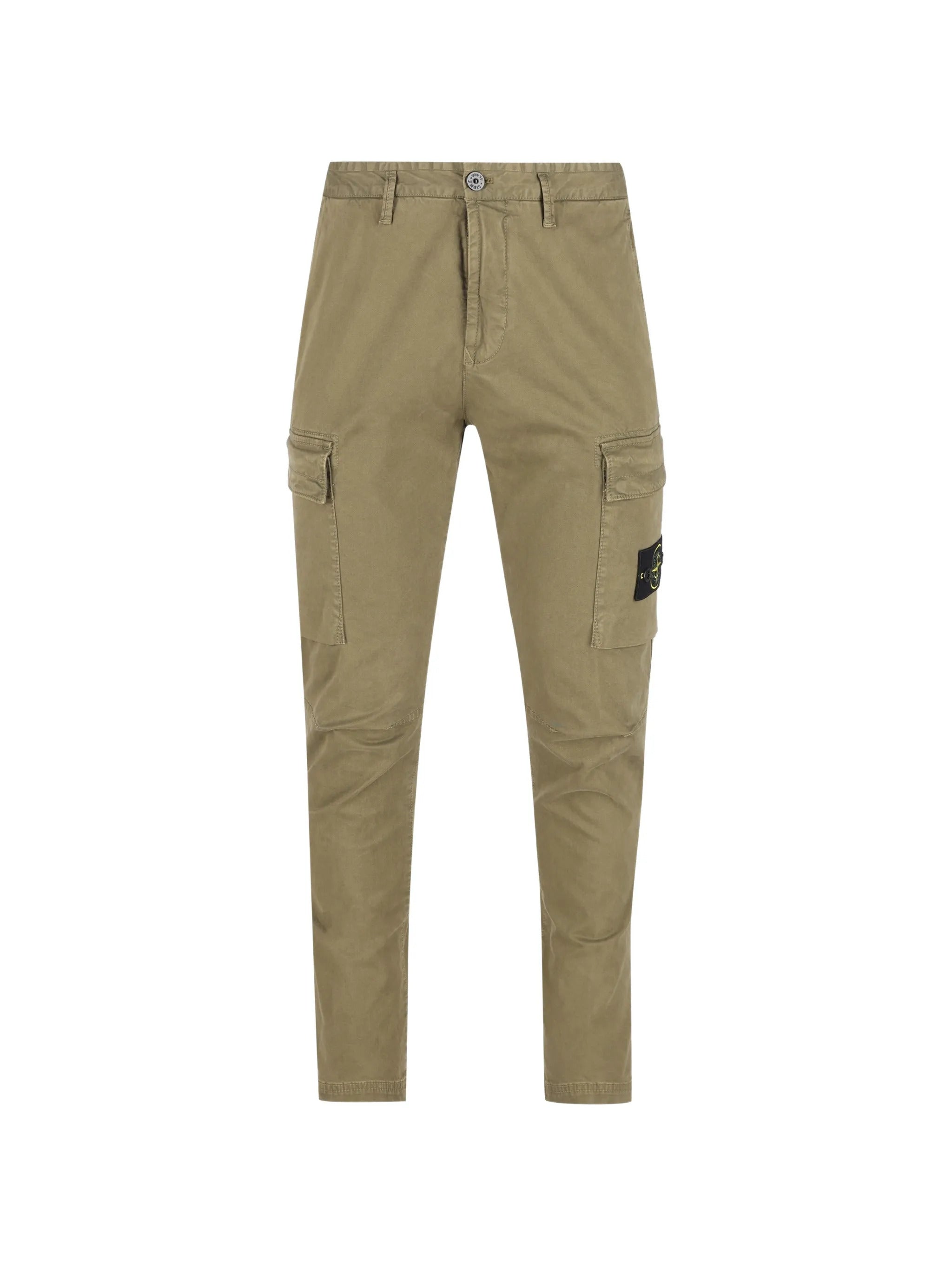 ReguTher Fit Cargo Pants with Snap-Button Back Pocket