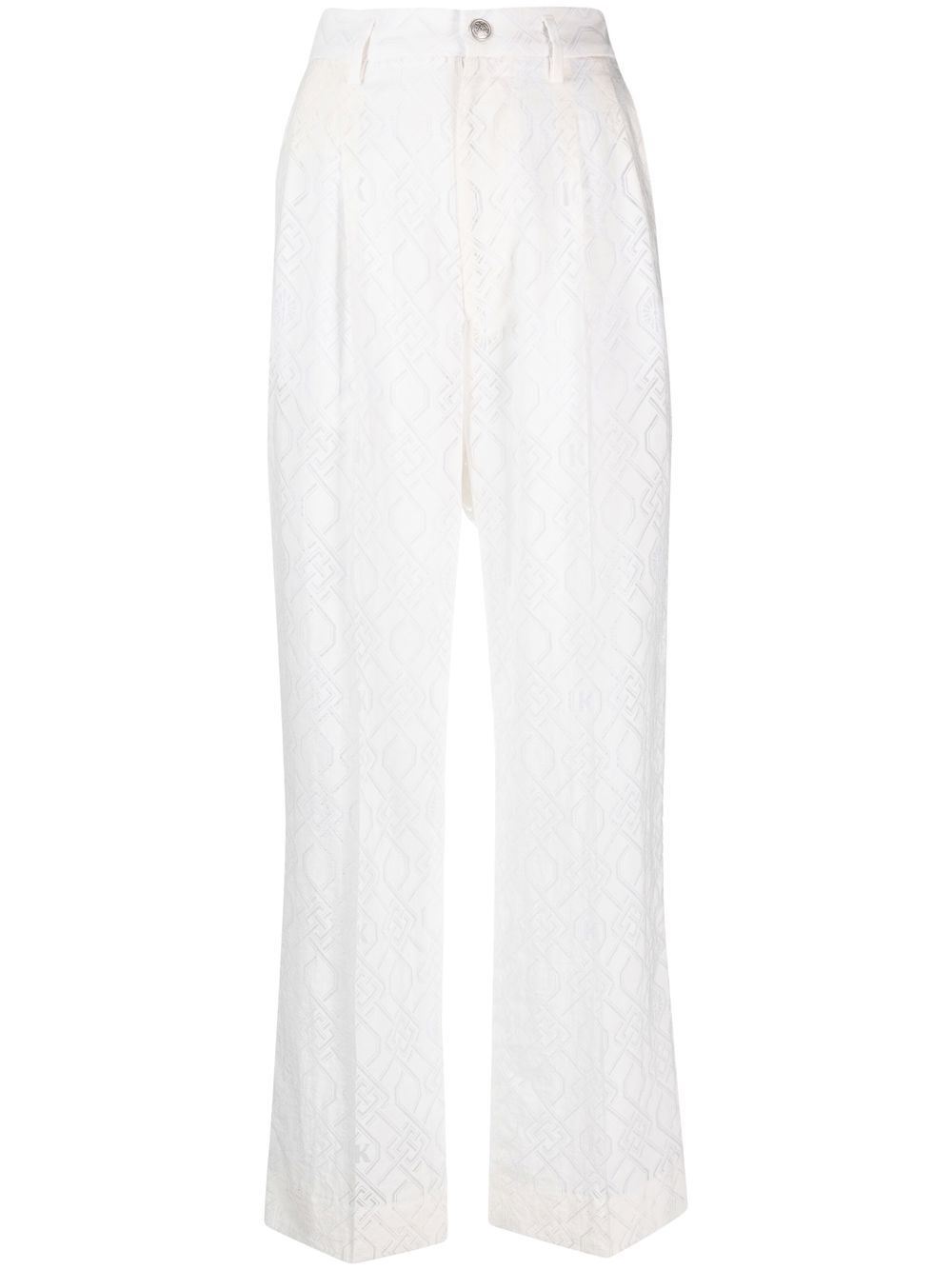 Wide-leg trousers - White
