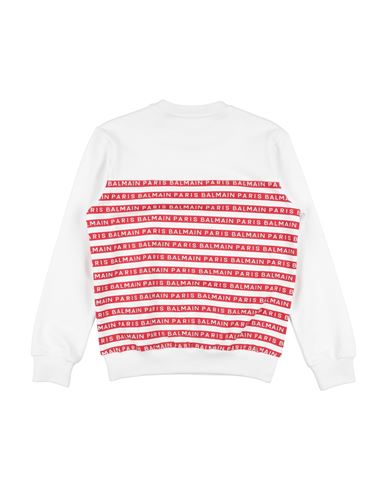 Kid Boy Sweatshirt White Size 13 Cotton, Elastane