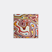 'linen Sateen Waves' Napkins, Set Of Four, Red