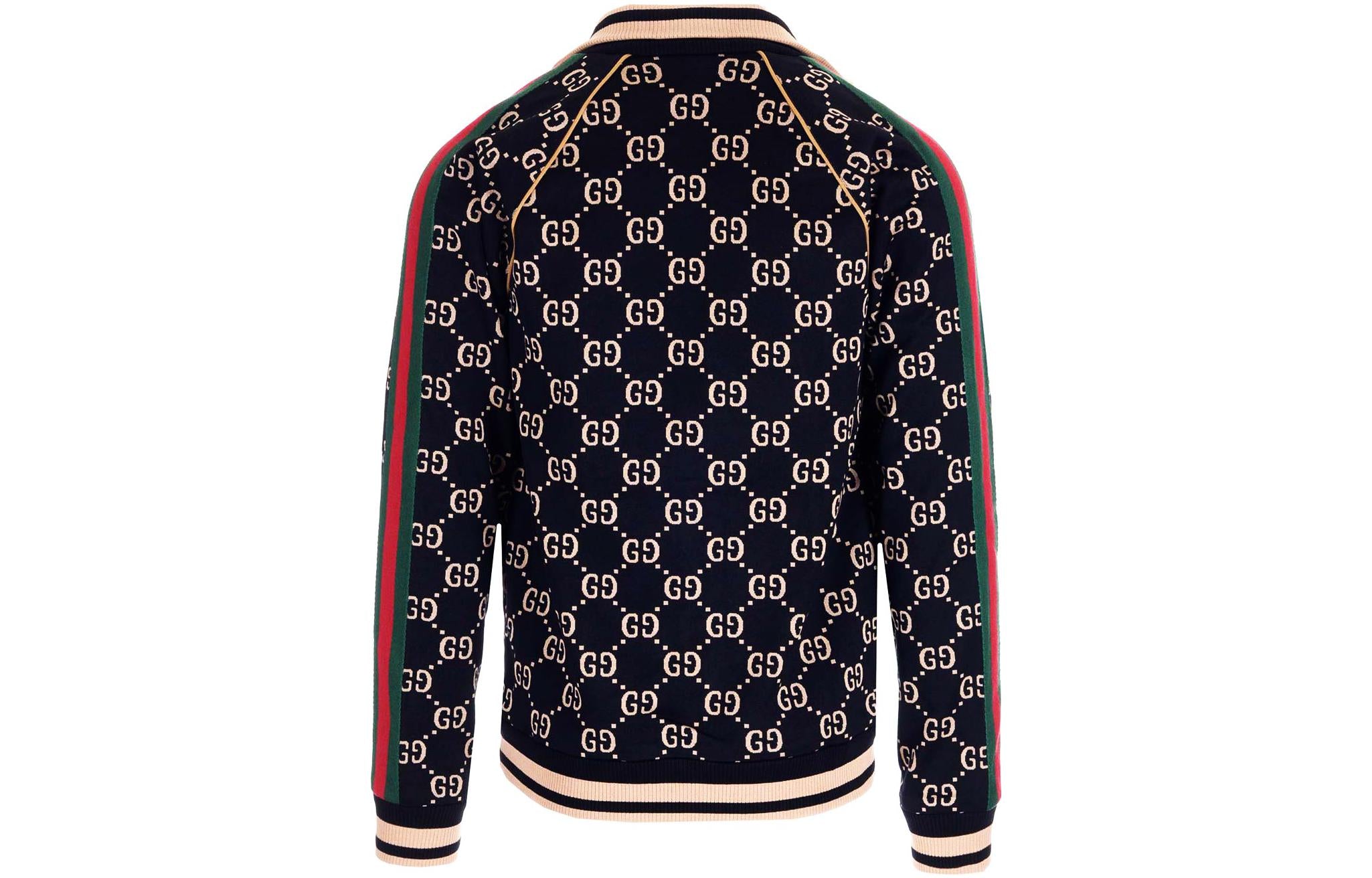 GG Gersey Cotton Jacket 'Black Camel Green Red'
