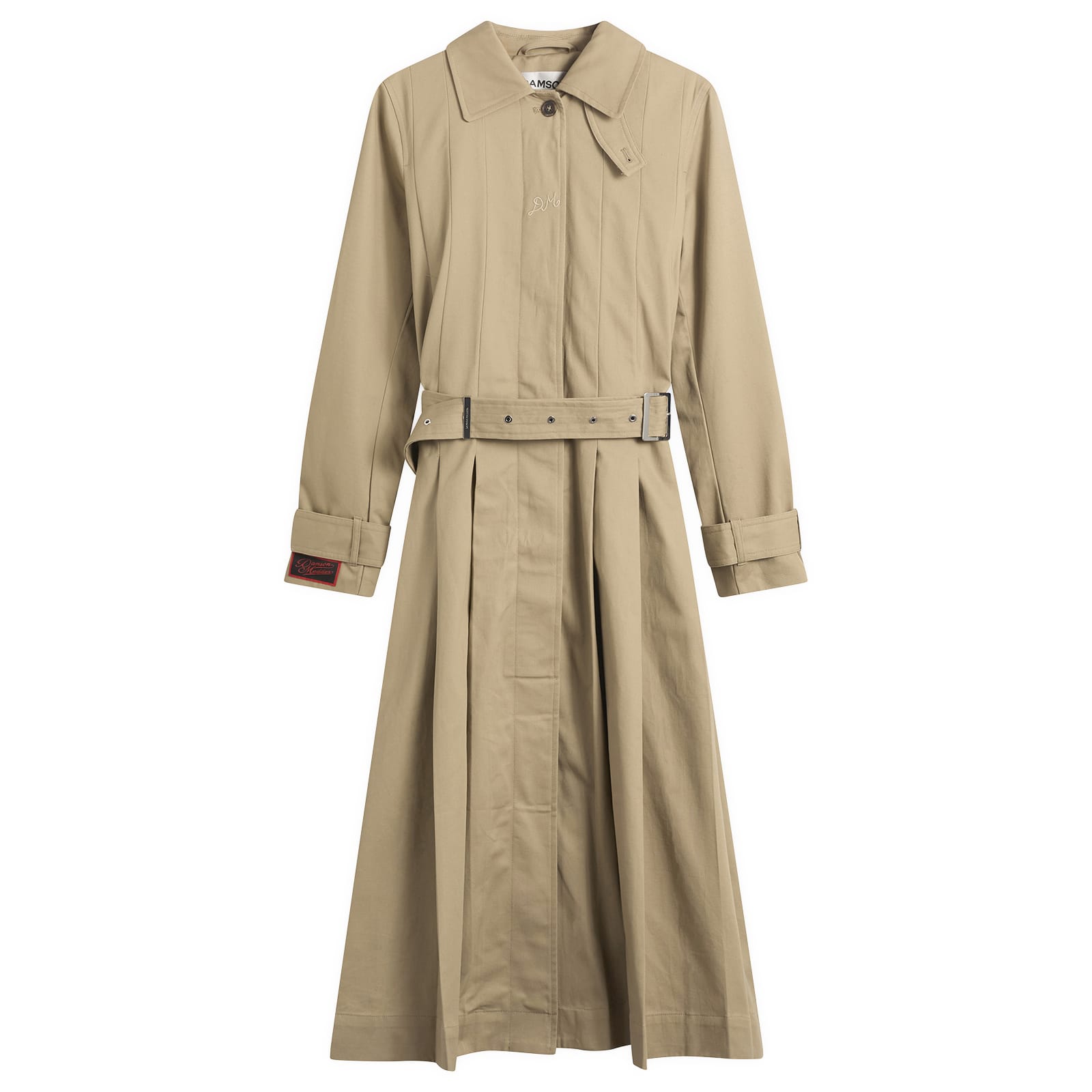 Women's Sofia Pleated Trench Coat in Stone