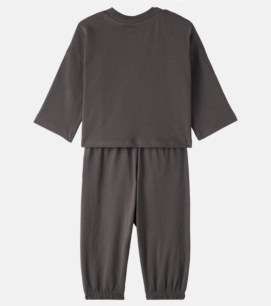 Alien cotton jersey top and sweatpants set
