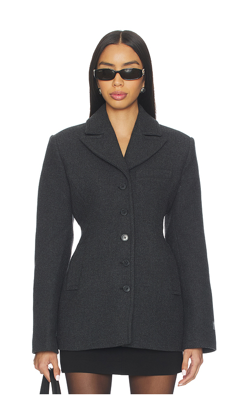 EAVES x Coco Oak Manteco Wool Blazer Jacket in Dark Grey. XS also in L, M, S