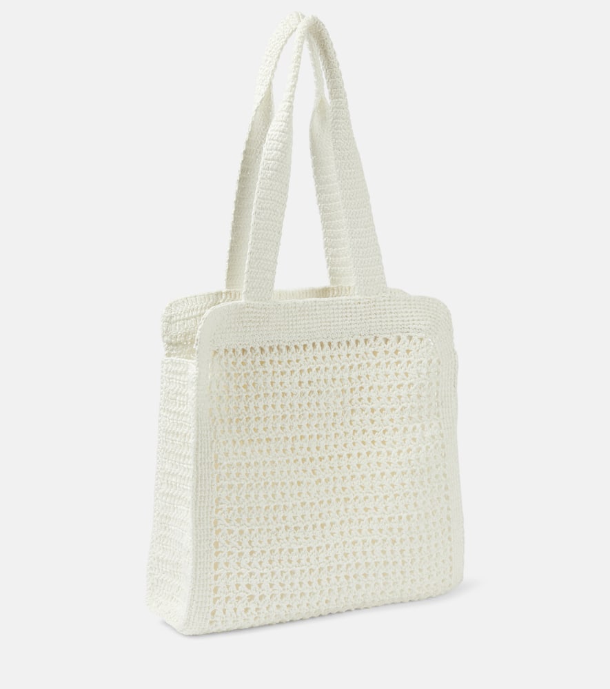Medium logo crochet tote bag