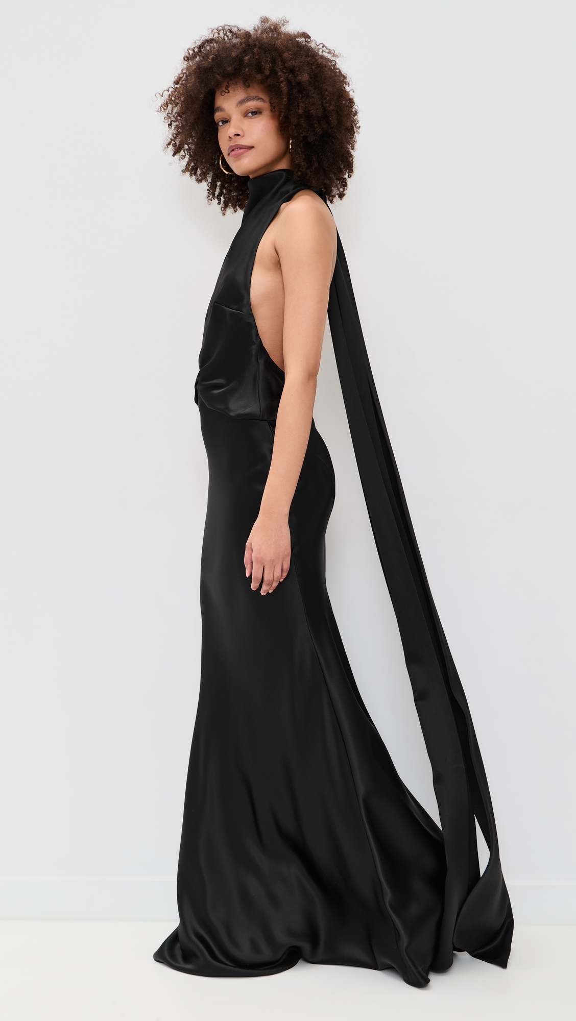 The Cameron Satin Dress Black