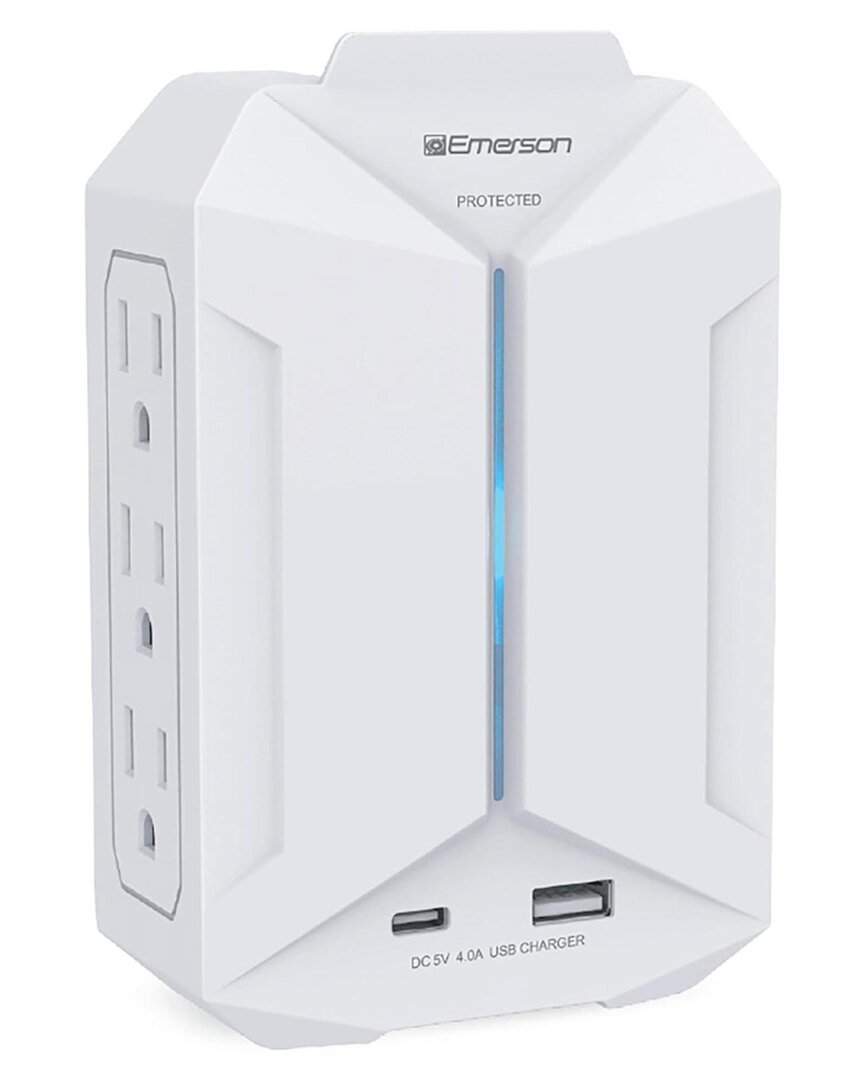 6-Outlet & Usb Wall Charger With Surge Protection