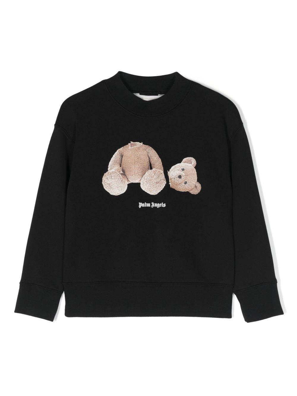 Bear-print cotton sweatshirt - Black