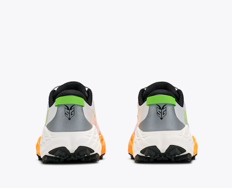 HOKA Speedgoat 7 Shoes in Frost/Neon Tangerine