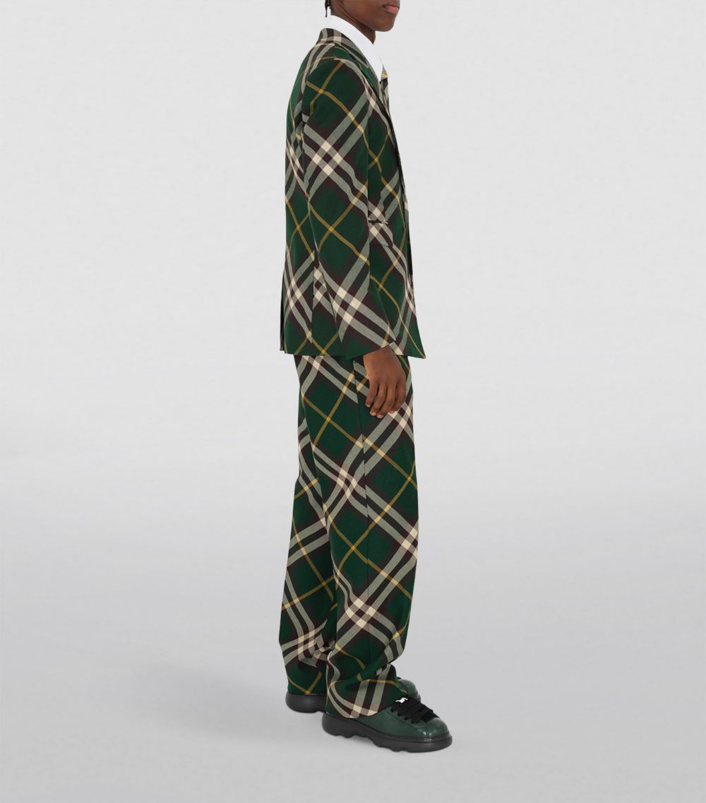 Wool Check Tailored Blazer