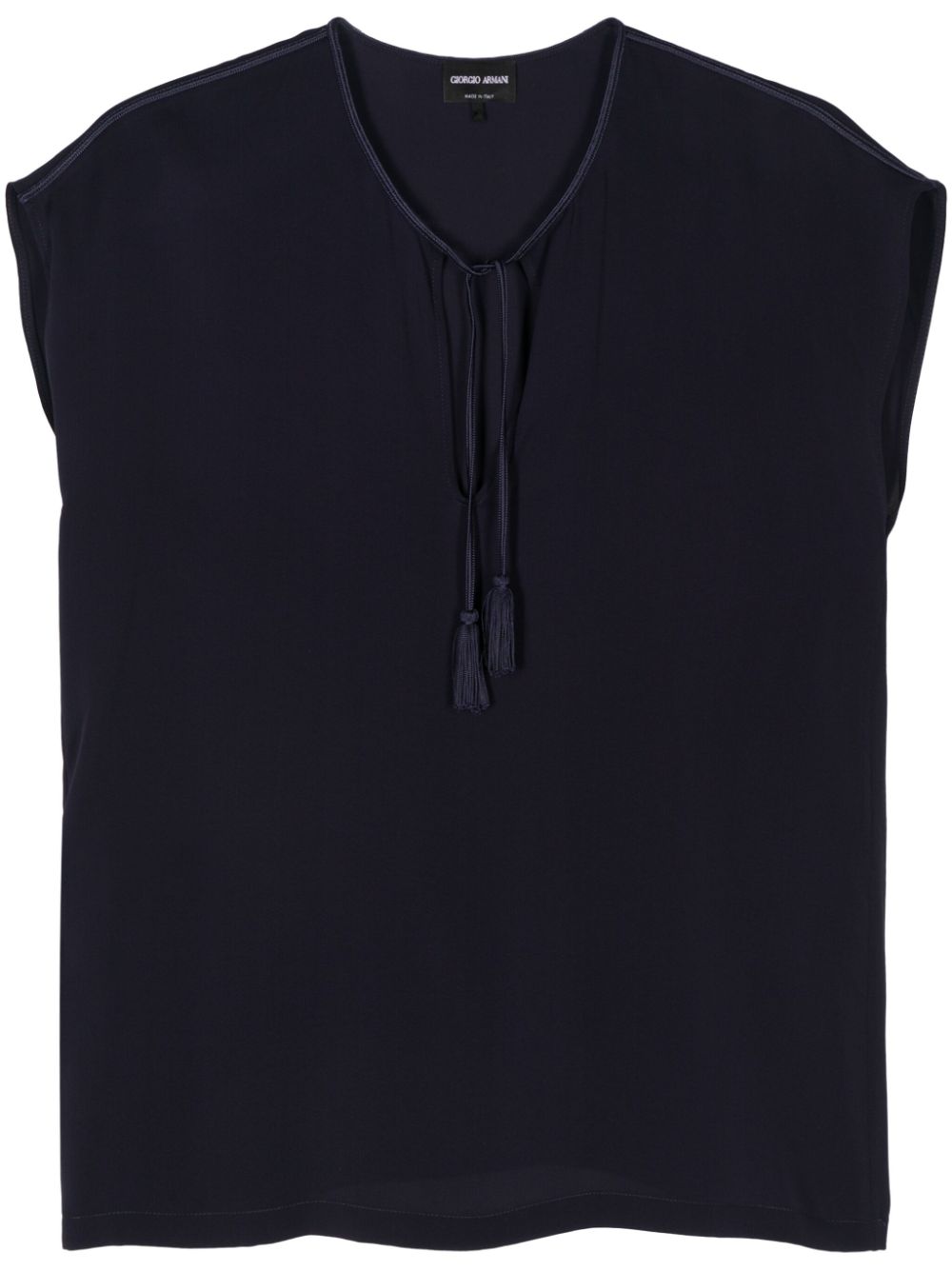 Georgette silk blouse - Blue