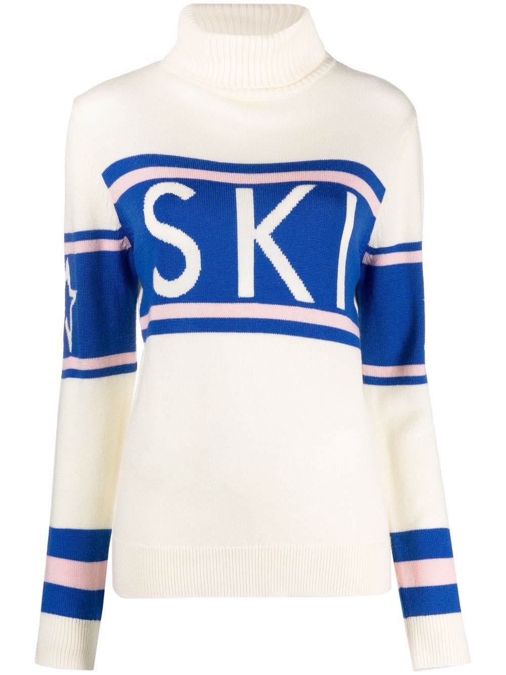 Ski intarsia-knit jumper - White