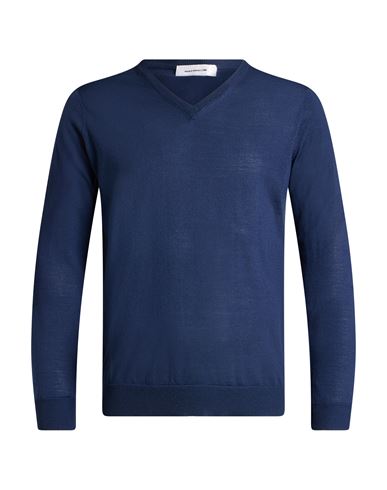Man Sweater Blue Size 40 Wool
