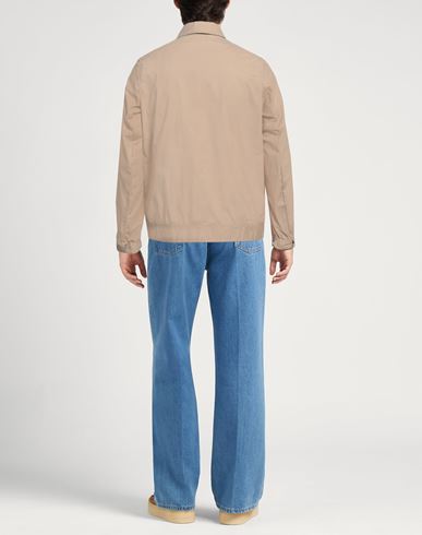 Man Jacket Sand Size 40 Cotton, Elastane