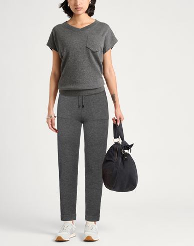 's Max Mara Woman Pants Charcoal Size M Wool, Cashmere