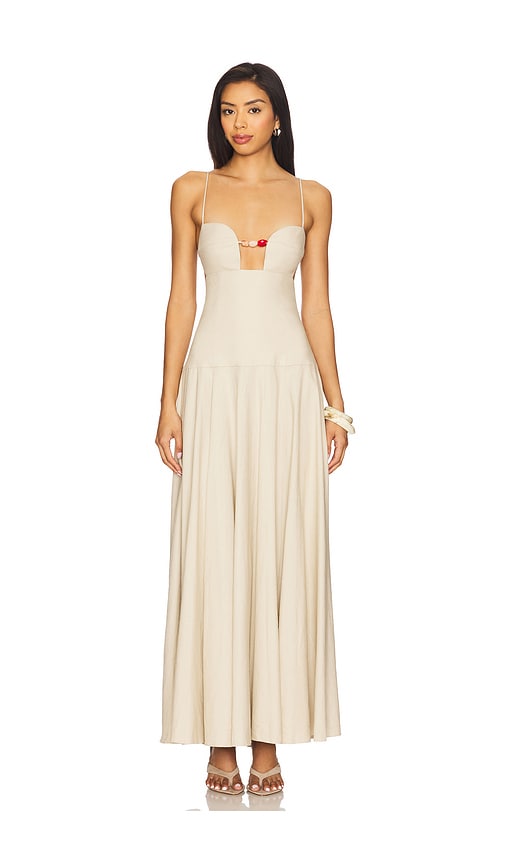 Lovers and Friends Jolene Maxi Dress in Neutral.  XS. Also in