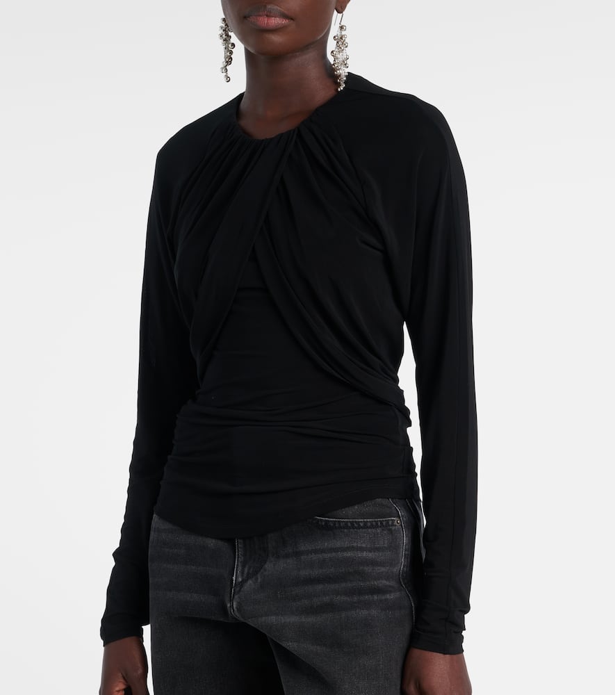 Gaetane draped jersey top