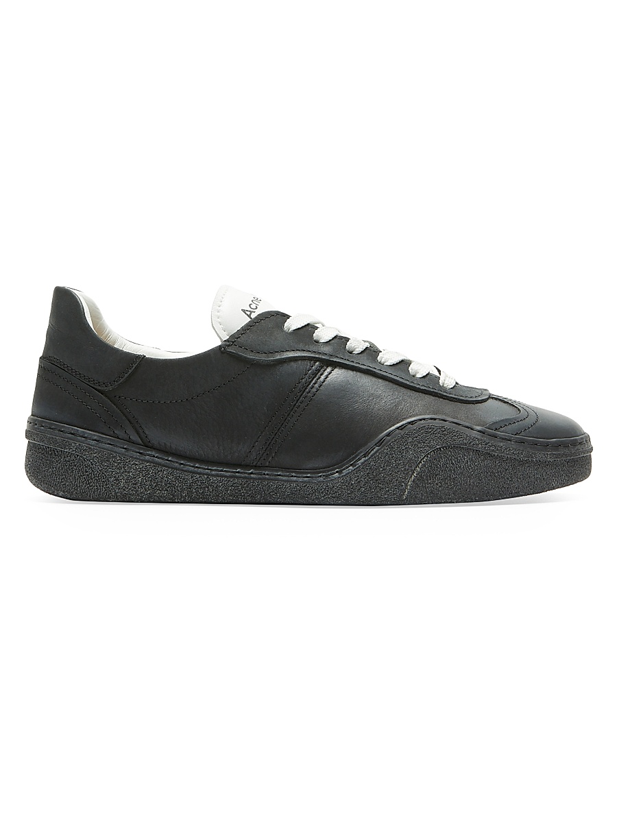 Men's Bars Nubuk Leather Low-Top Sneakers - Black