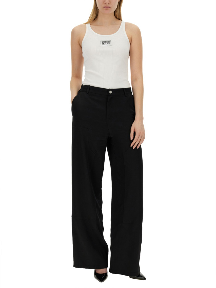 Moschino - wide leg trousers featuring pocket