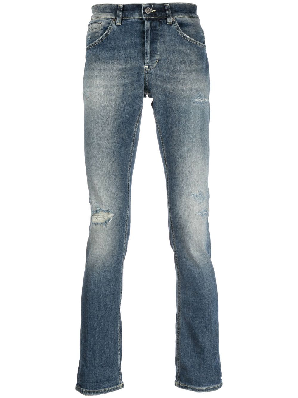 Cropped stonewashed jeans - Blue