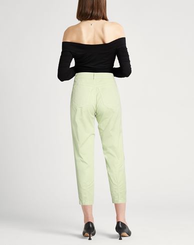 Easy Woman Pants Sage green Size 6 Cotton, Elastane