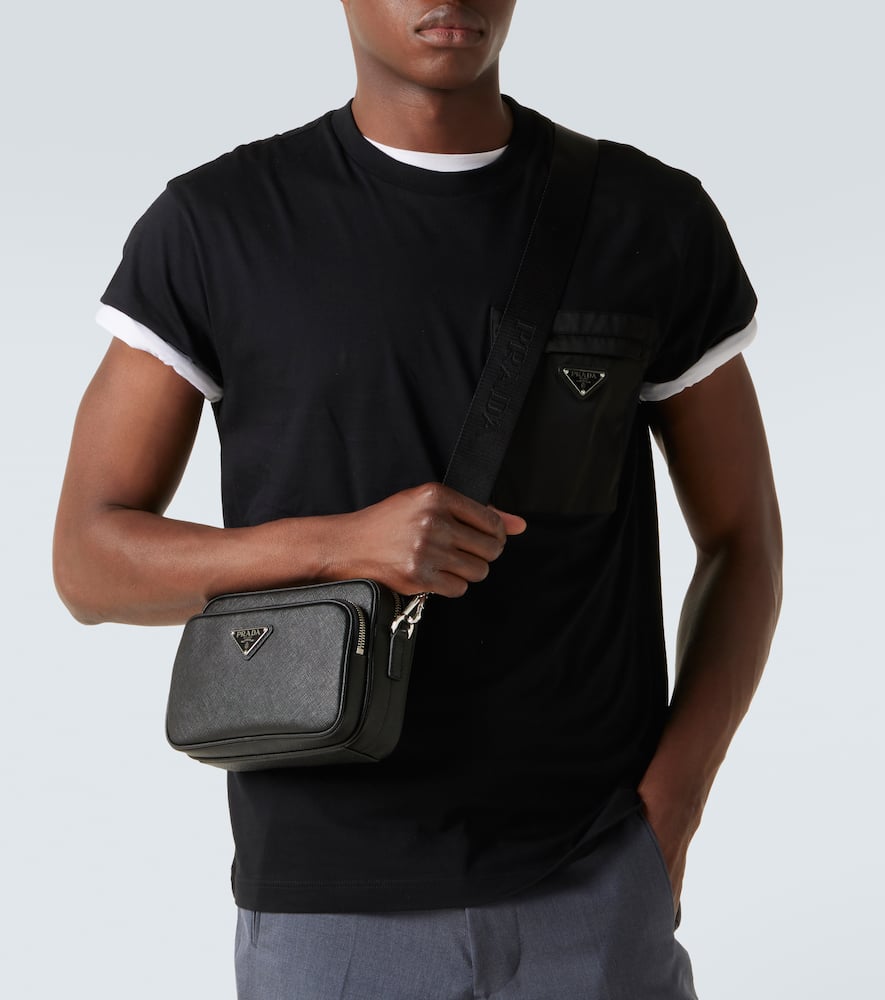 Saffiano leather shoulder bag